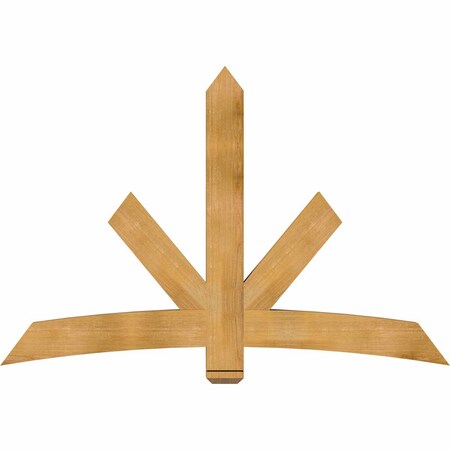 Ekena Millwork Alberta Rough Sawn Timber Gable Bracket, Western Red Cedar, 72"W x 48"H x 4"D x 6"F, 16/12 Pitch GBW072X48X0406ALB00RWR